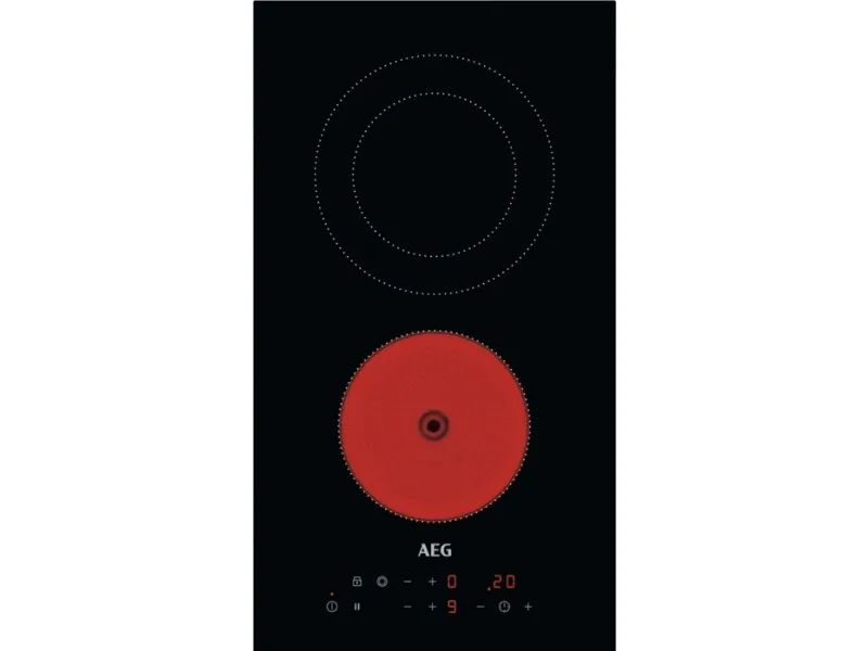 AEG HRB32310CB, Sort, Indbygget, 30 cm, Keramisk, Keramisk, 2 zone(s)