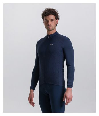 Maillot Manches Longues Santini Pure Bleu
