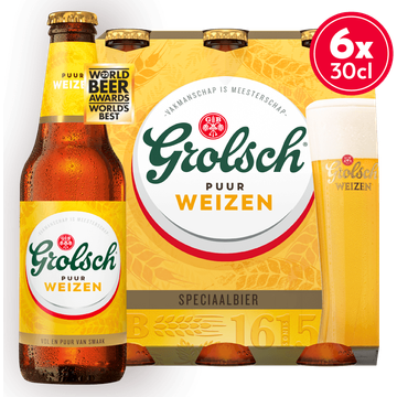 Grolsch - Puur Weizen - Fles - 6 x 300ML