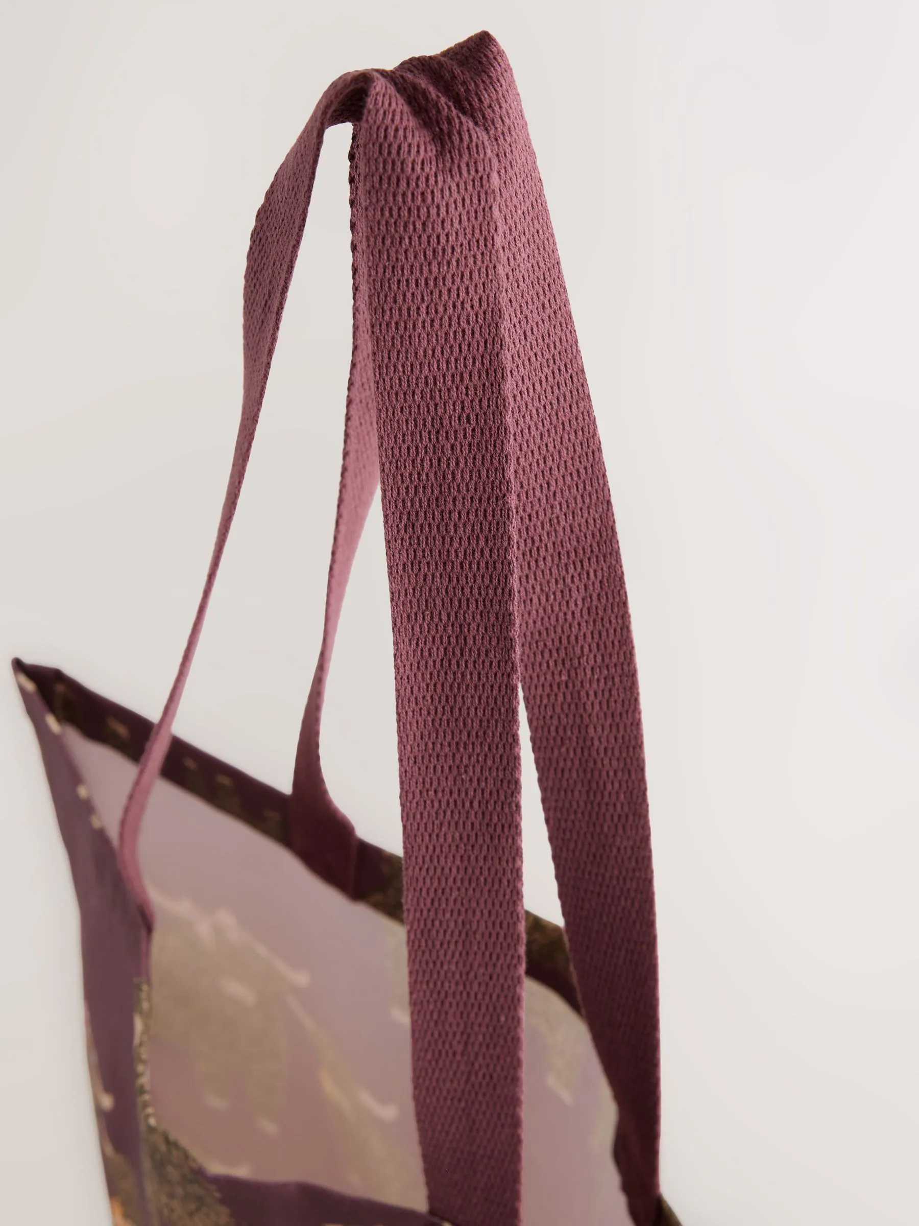 Burgundy Red Hamish - Initial Shopper 100% Cotton Bag