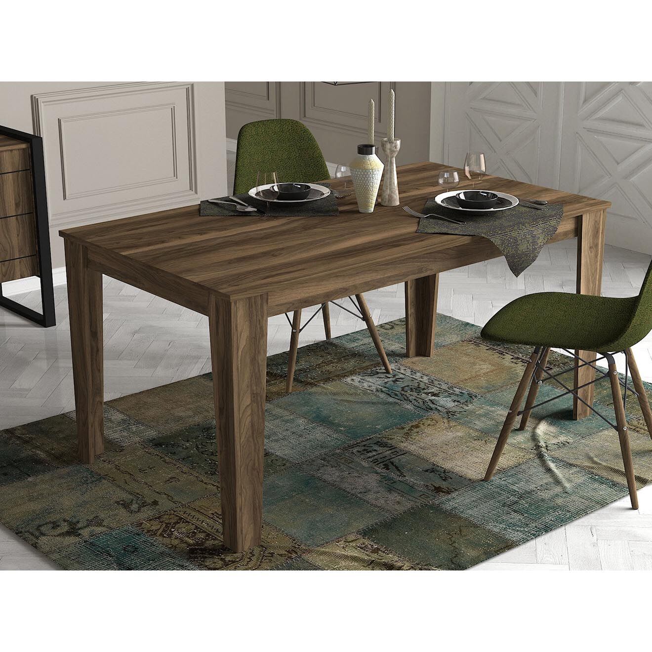 Wooden Art Table de salle à manger Costa beige - 120x75x75 cm