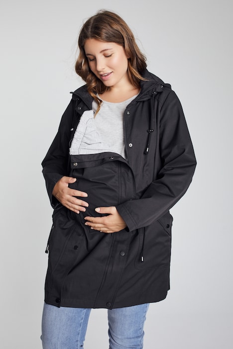 Bellieva-Jacke, herausnehmbarer Baby-Einsatz, Kapuze