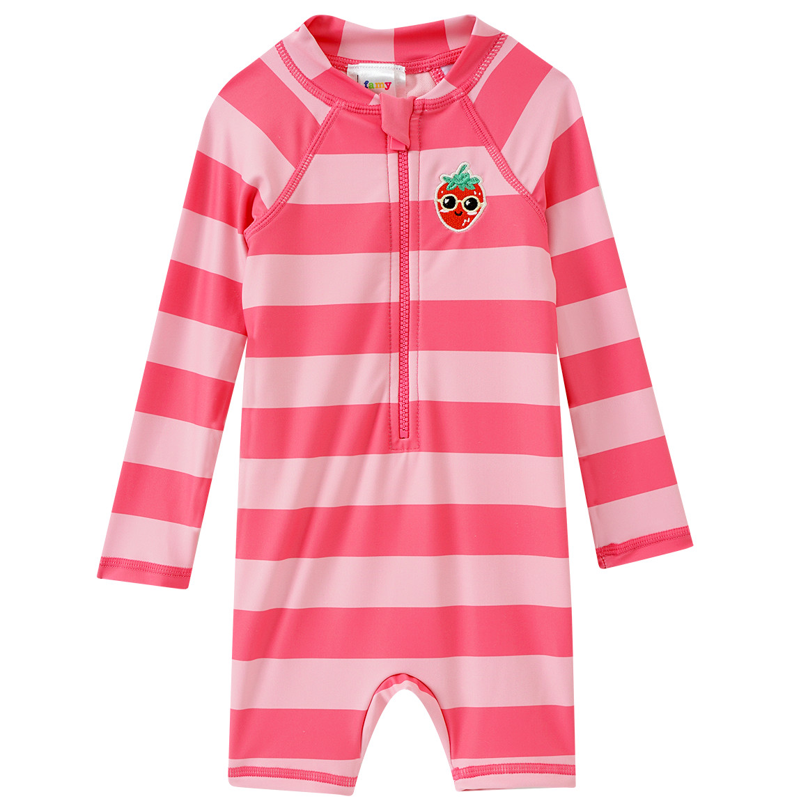 Famy Baby UV-Badeoverall und Badekappe im Set rosa