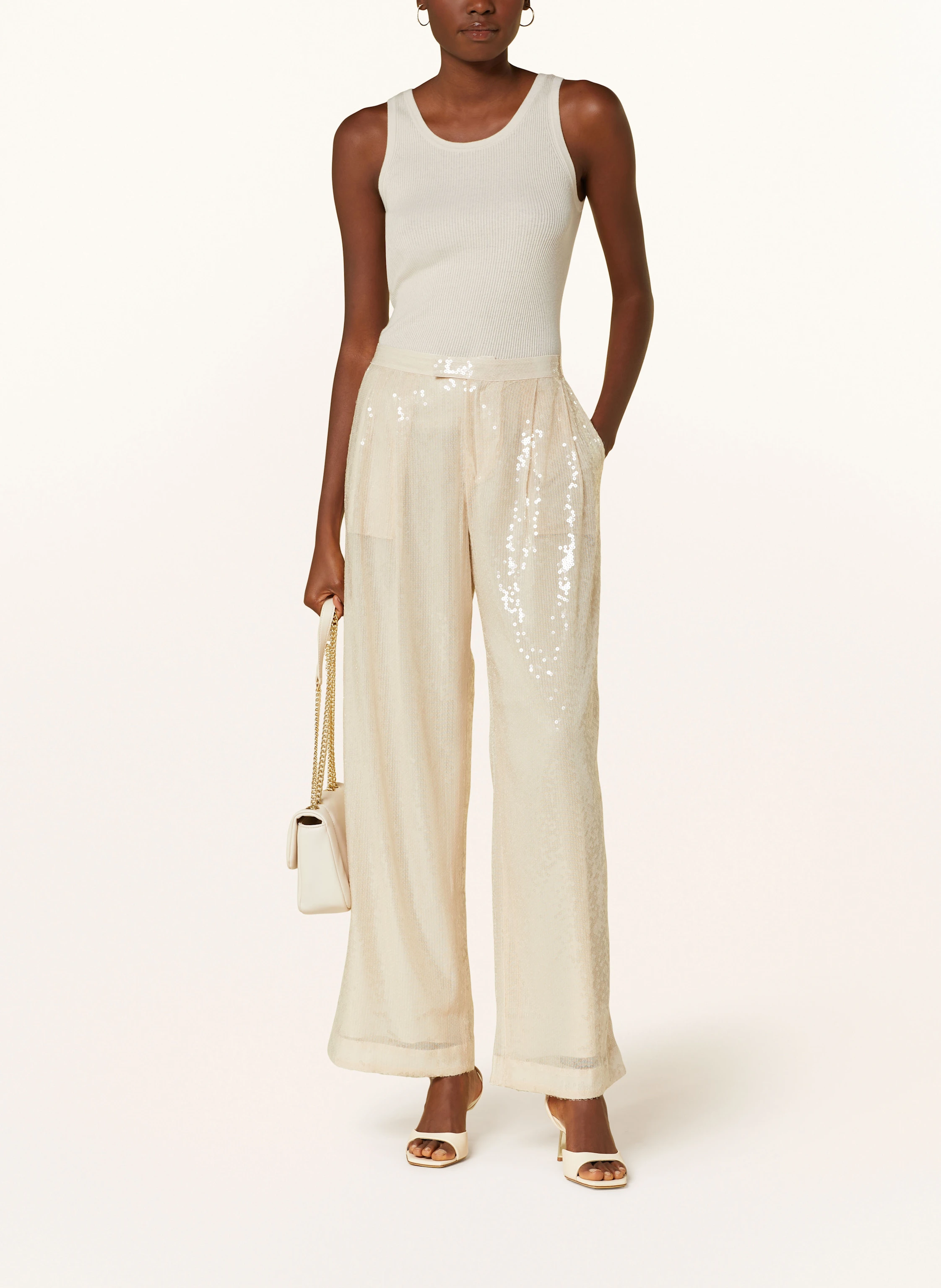 BOSS Marlenehose TALLETS mit Pailletten