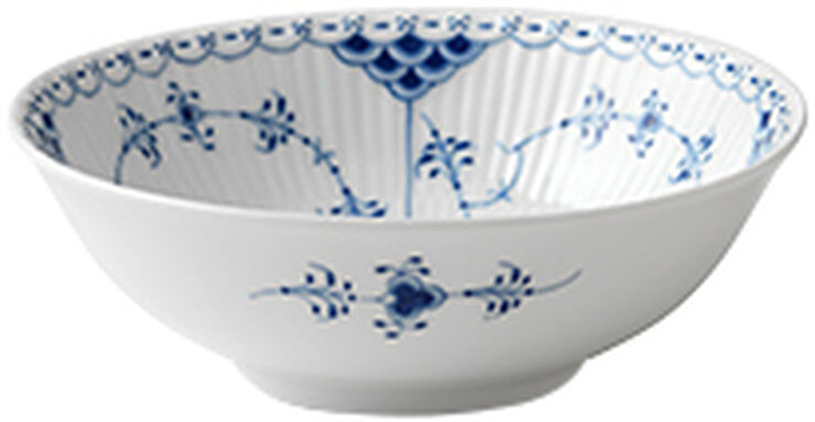 Royal Copenhagen Musselmalet Halvblonde 16 cm. portionsskål Blå