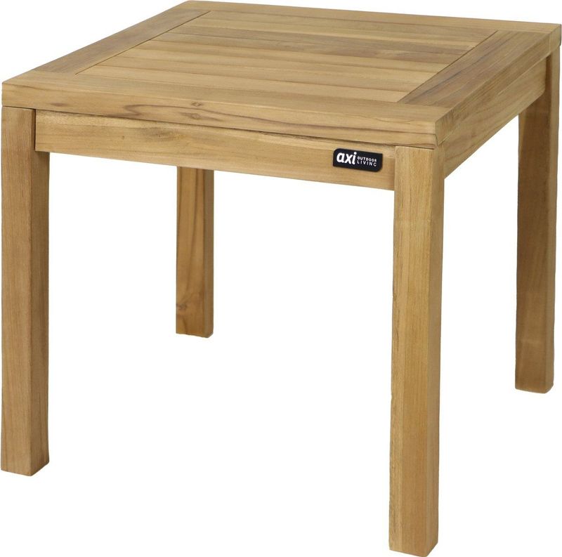 AXI August Bijzettafel - Bruin - Hout - Vierkant - 50 x 50 x 45 cm - 100% Teak