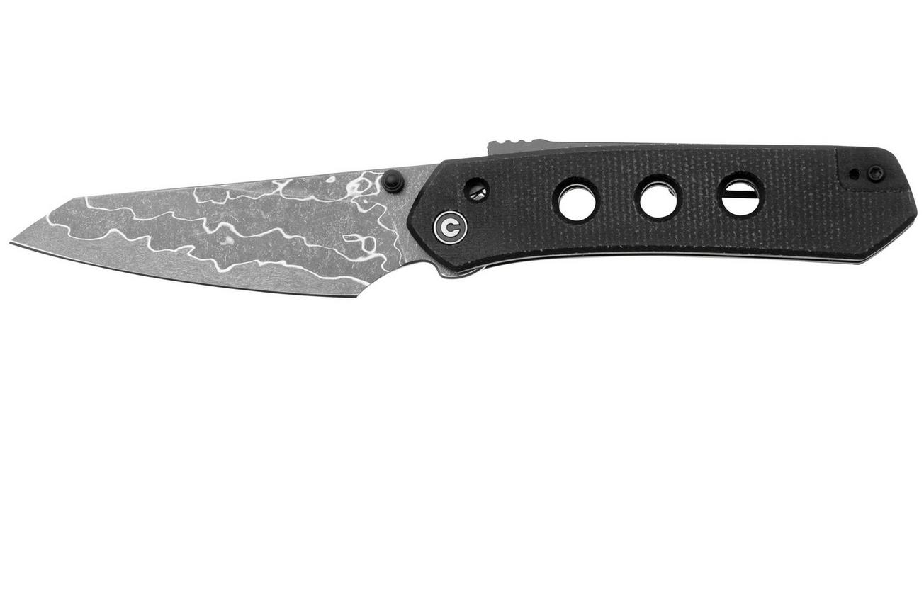 Civivi Vision FG C22036-DS2 Damascus, Black Canvas Micarta, zakmes