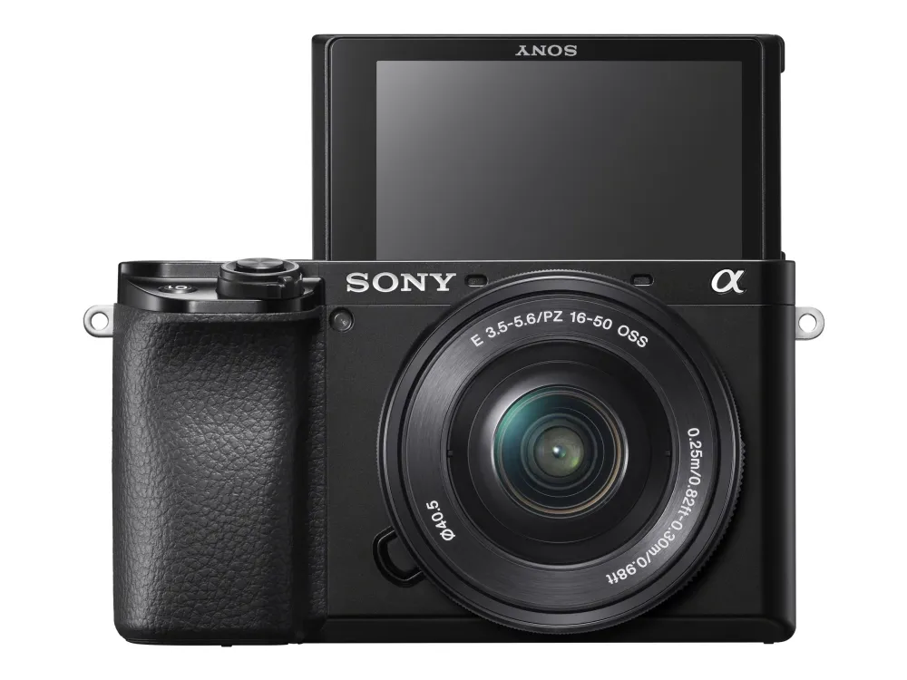 Sony a6100 ILCE-6100L - Digitalkamera - spejlløst - 24.2 MP - APS-C - 4K / 30 fps - 3x optisk zoom 16-50 mm objektiv - Wi-Fi, NFC, Bluetooth - sort