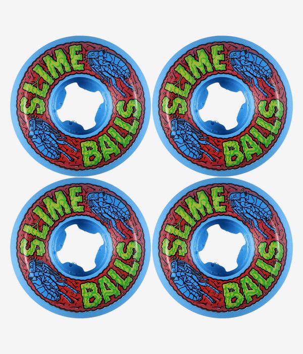 Santa Cruz Flea Balls Speed Balls Slime Balls Rollen (green multi) 53mm 99A 4er Pack