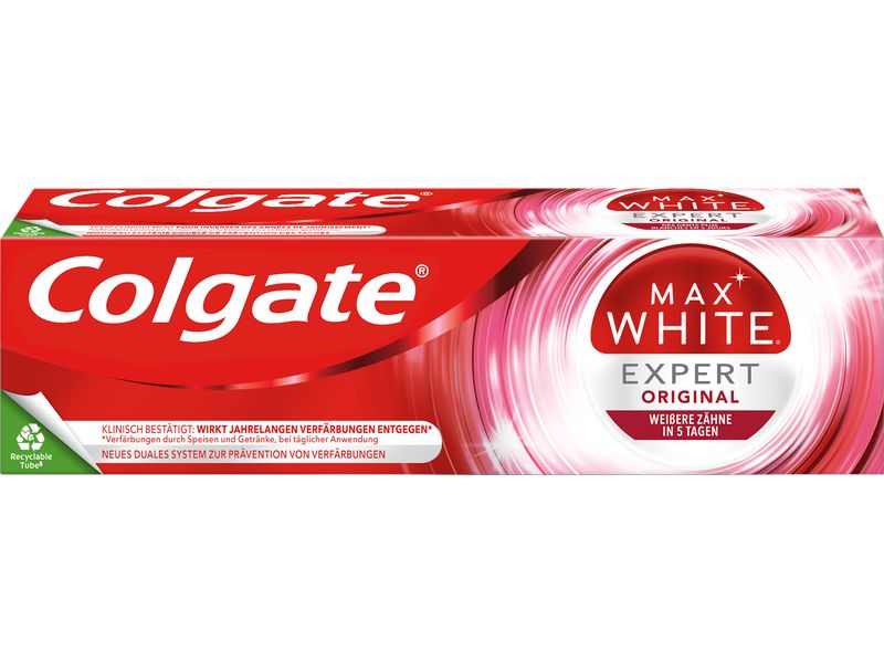 Colgate Zahnpasta Max White Expert Original 75 ml Zahncrème gegen Langzeitverfärbungen
