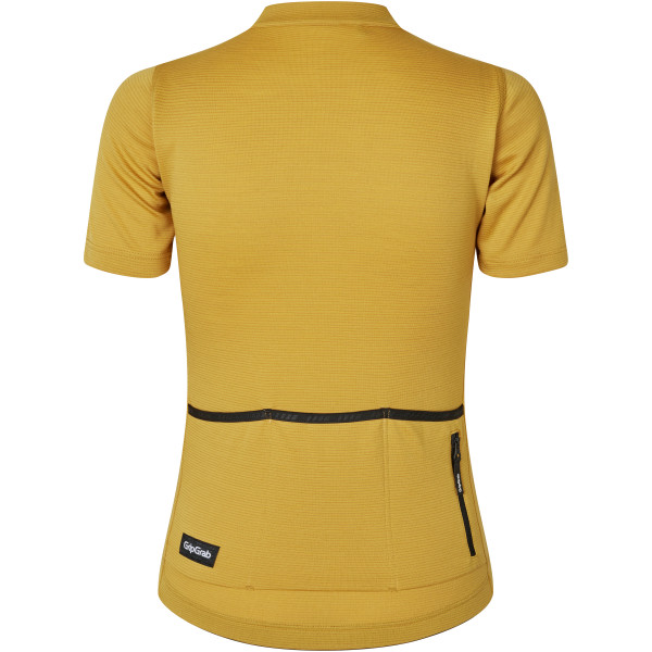 GripGrab EXPLR Merinotech kortærmet cykeltrøje Mustard Yellow dame