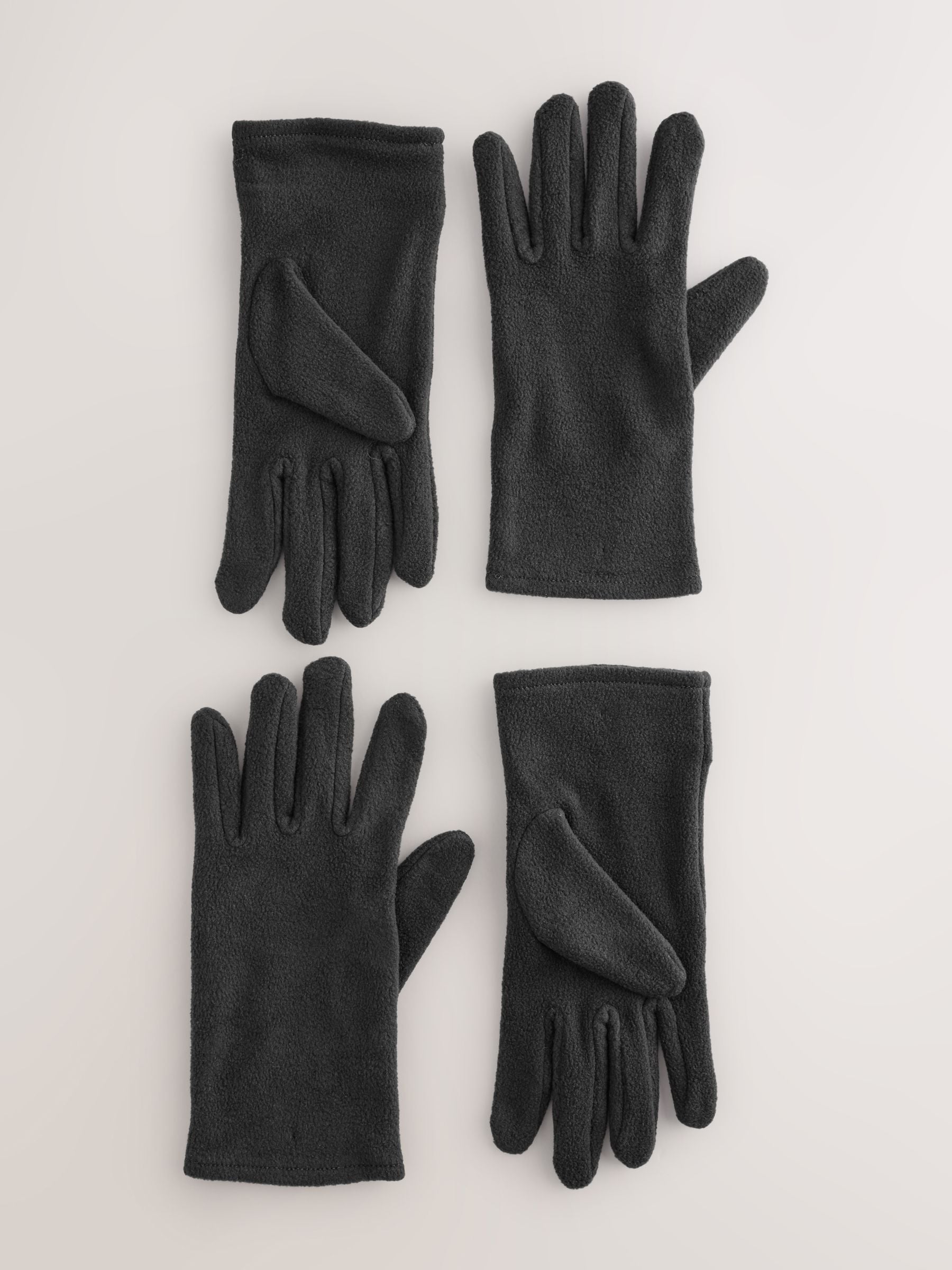 Zwart - Fleece Gloves 2 Pack