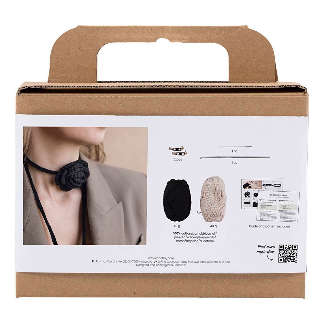 Mini Hobbyset Haken Tas met Roos