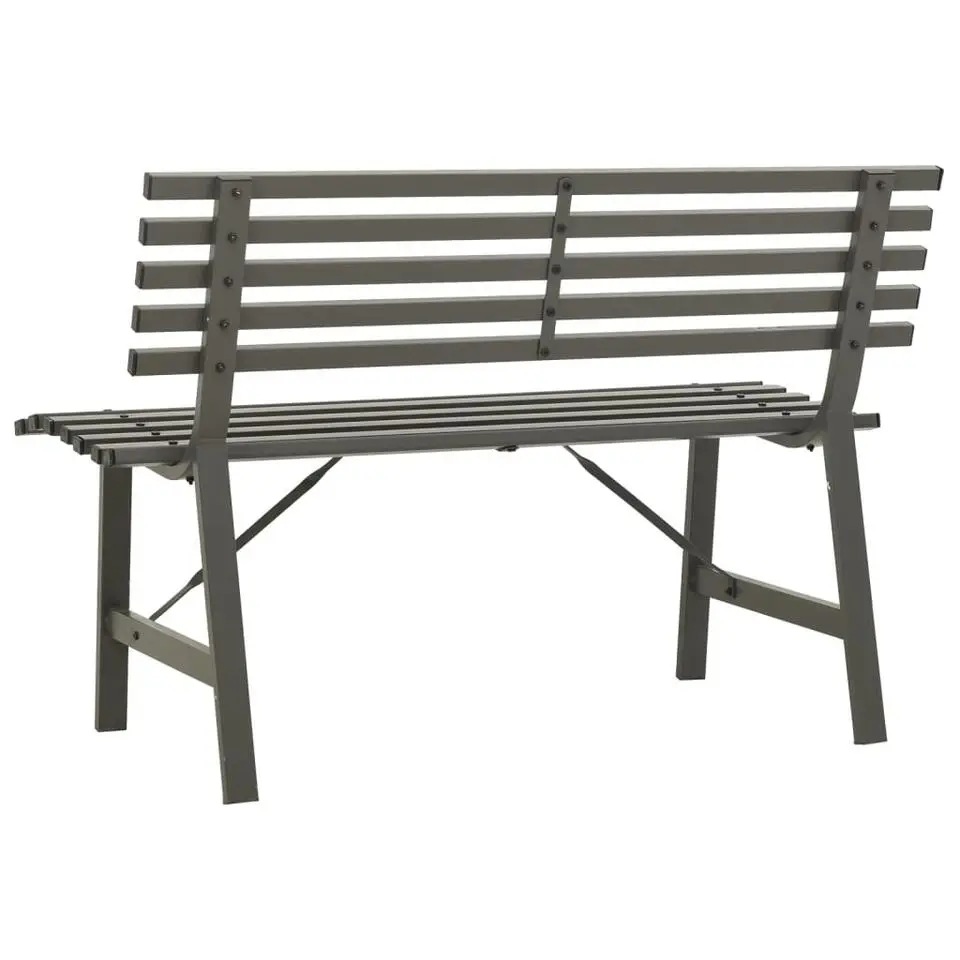 vidaXL - Tuinbank - Zwart - Staal - 110 cm