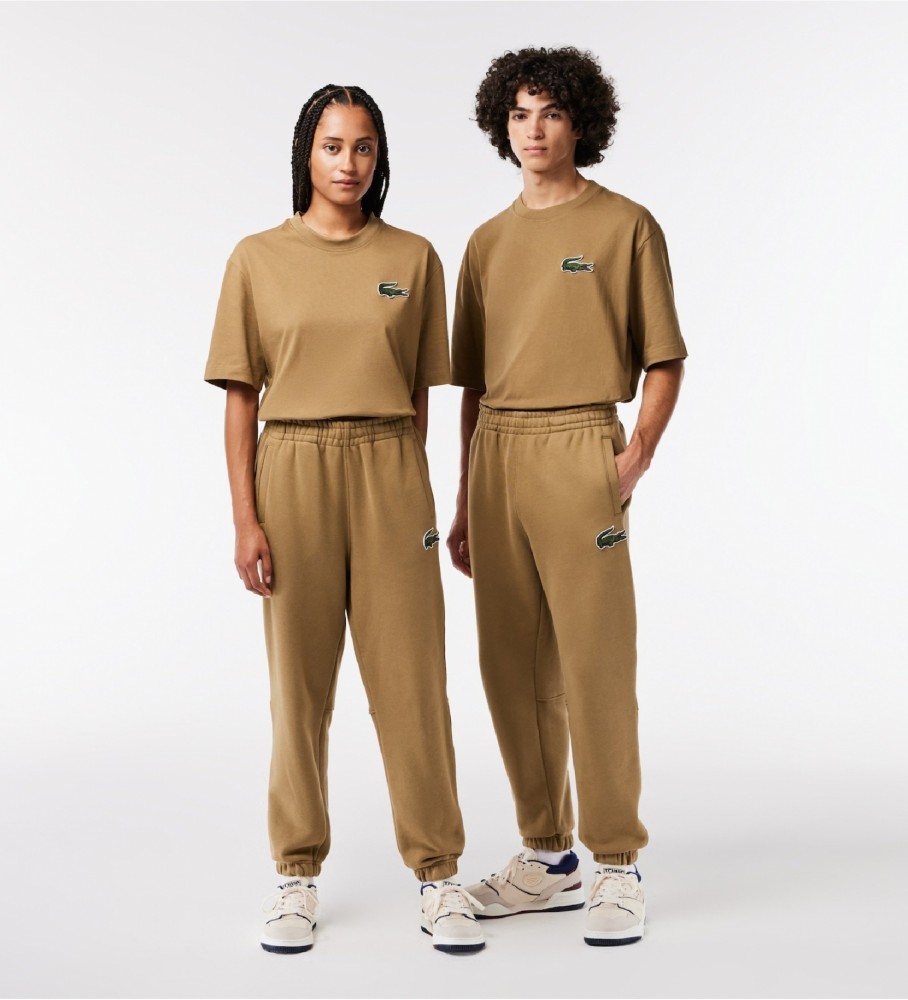 Calça de treino Lacoste marrom em fleece