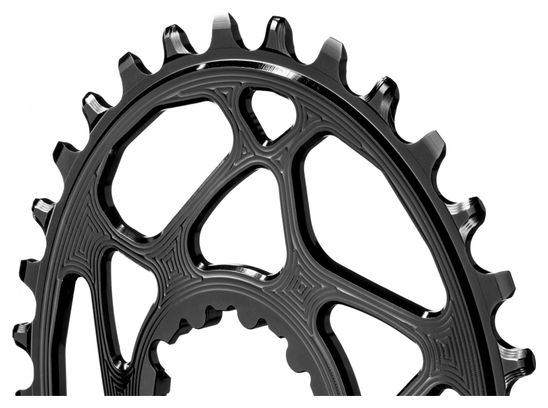 Plateau Ovale Narrow Wide AbsoluteBlack Direct Mount pour Manivelles Sram 12 V Noir