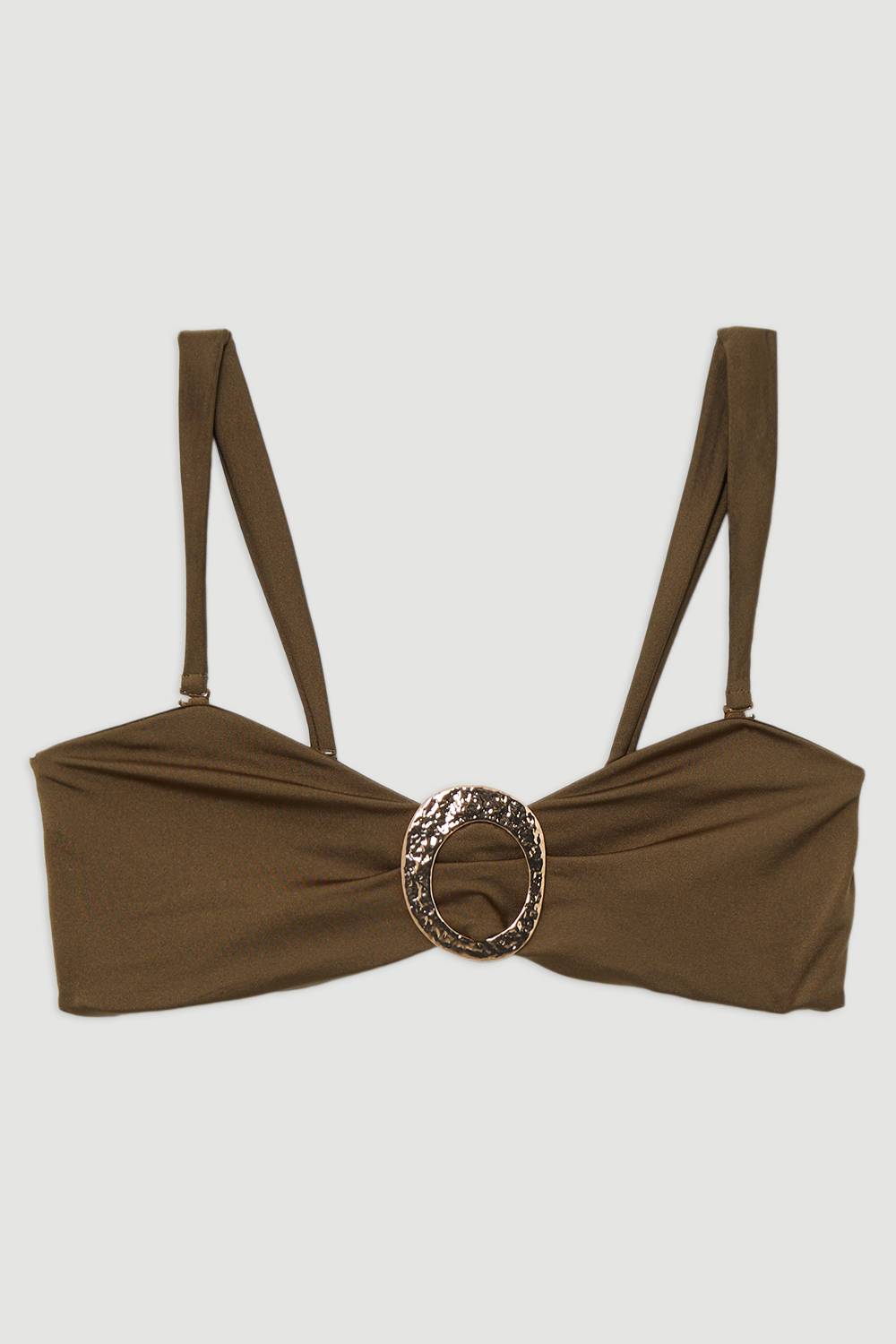 KarenMillen Haut de bikini à bretelles détachables avec détails de bordure Slinky