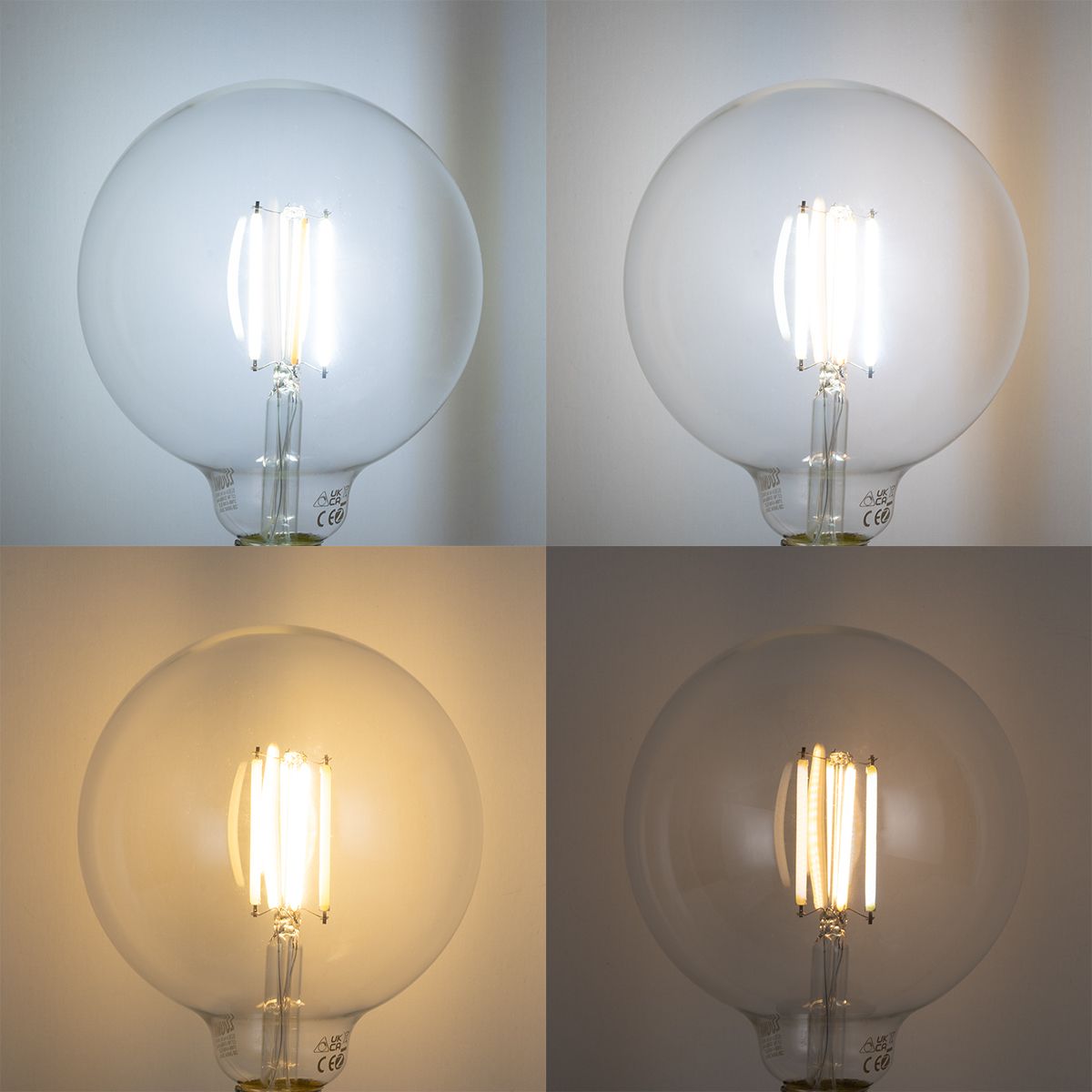 E27 dimbare LED lamp G125 helder 7W 806 lm 2700-6500K