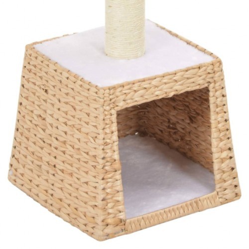 Arranhador para gatos com casinha, marrom