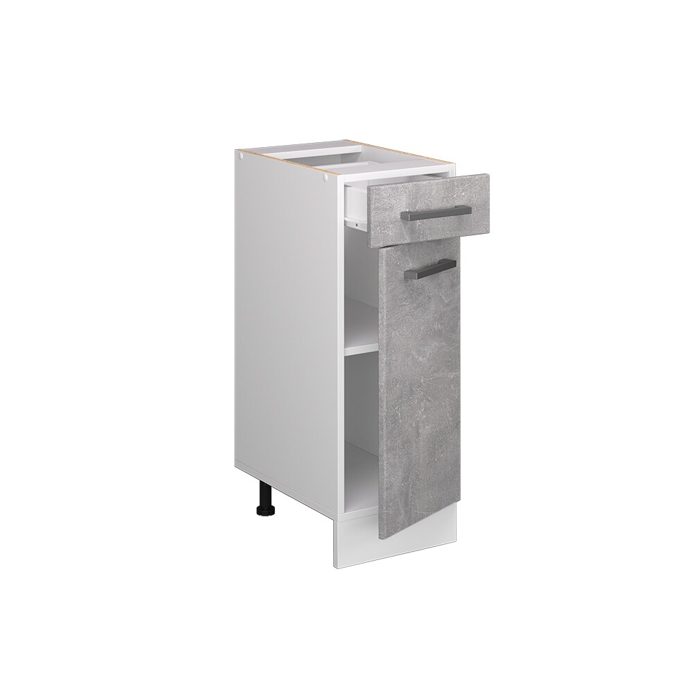 Vicco Apothekerunterschrank Küchenschrank Küchenzeile R-Line 30 cm Weiß Beton