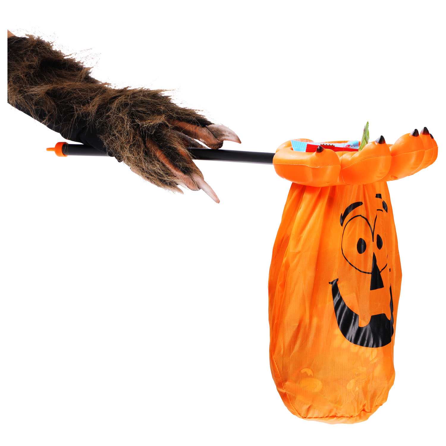 Halloween Hand mit Beutel aus Kunststoff/Polyester 52 cm