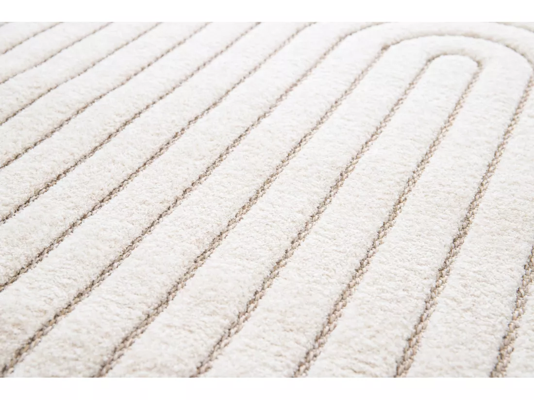 Tapis intérieur - scandinave avec relief - blanc - 120 x 170 cm - DIENA