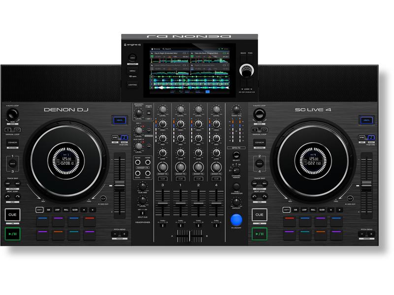 Denon DJ DJ-Controller SC Live 4 Schwarz 4-Deck Standalone DJ Controller mit WiFi