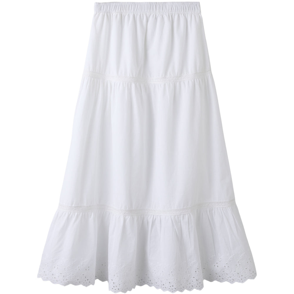 Køb Name It Bright White Nkfhermala Long Nederdel