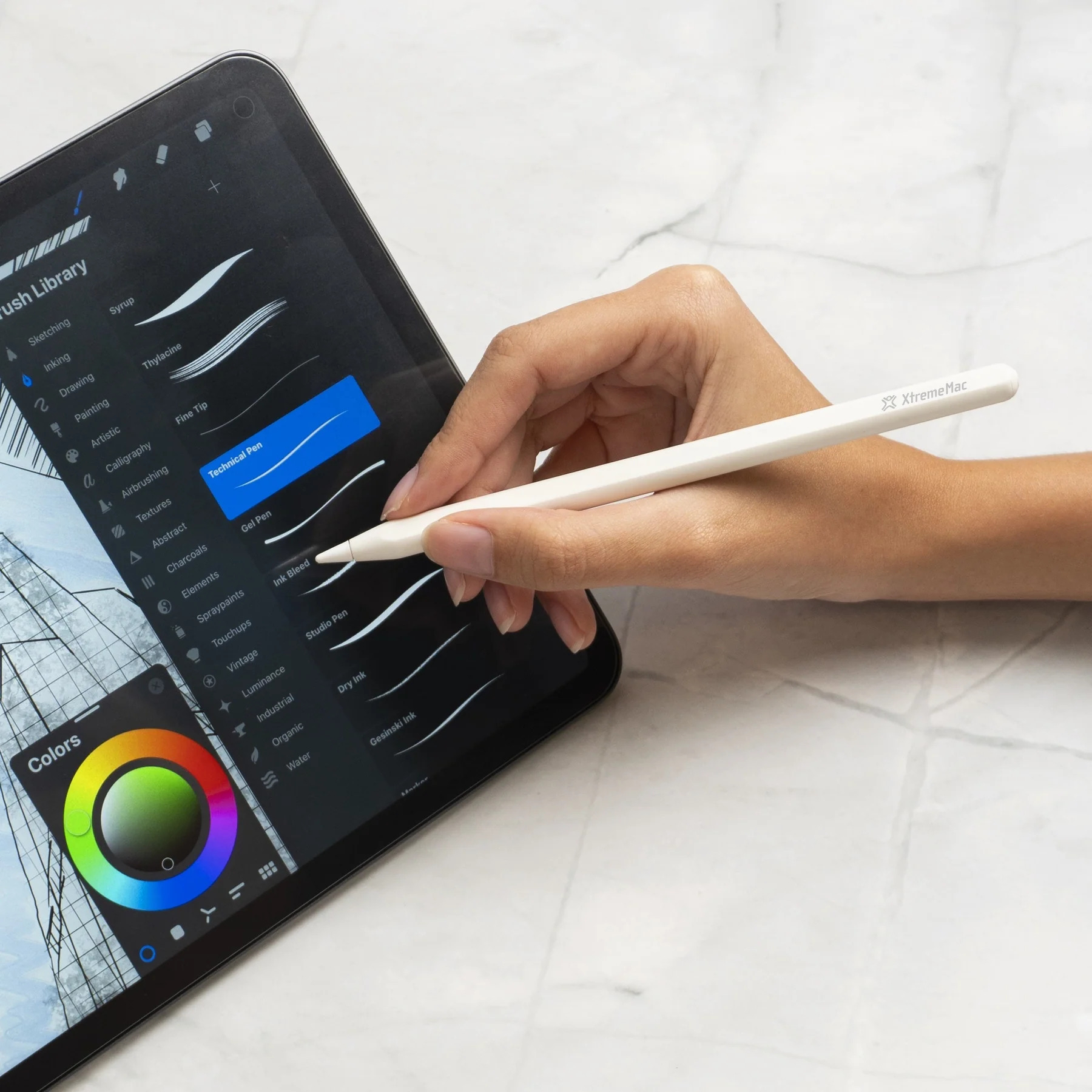 X-Stylus Magnetischer Touch Pen Stylus Pencil mit Neigungssensitivität für iPad (XMG-XSP-03) - Weiss