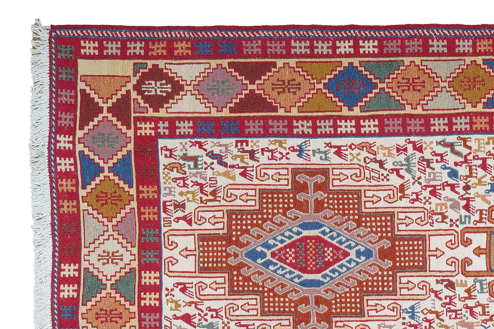 porta x Ipek Kelimteppich SUMAK SHAHSAVAN ANNELIESE 109 x 141 cm mehrfarbig