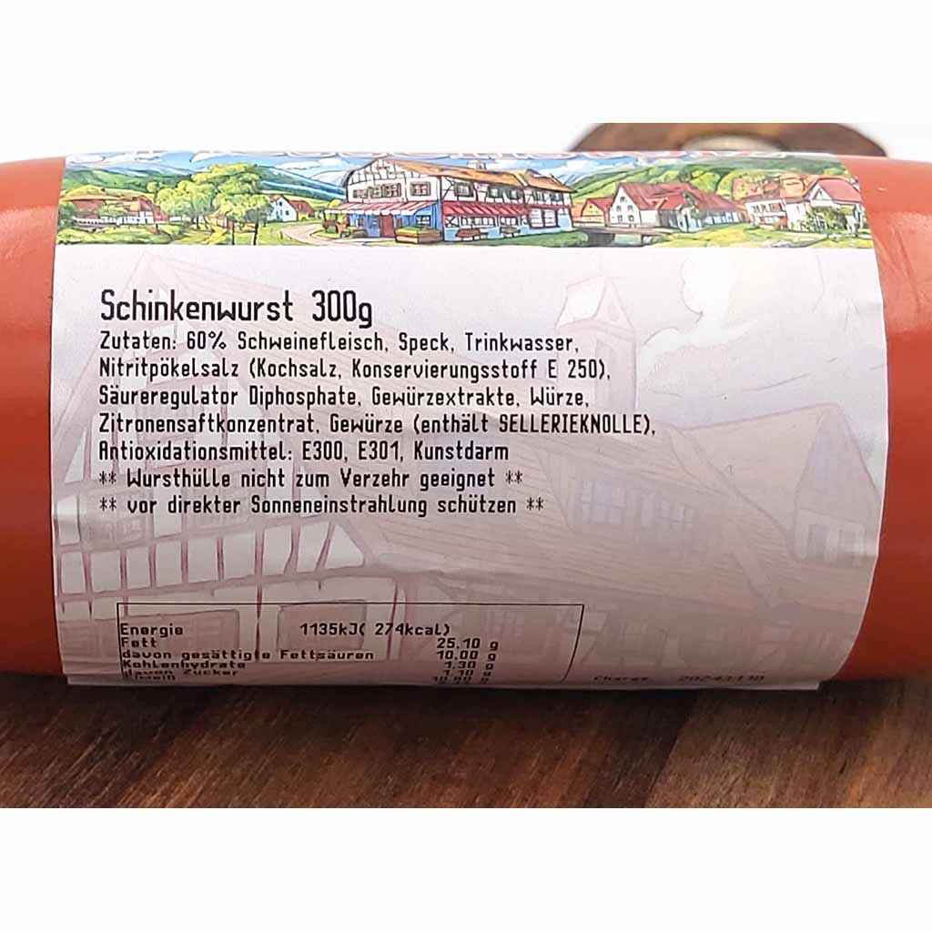 Hessenstolz Schinkenwurst 300g MHD:20.12.24