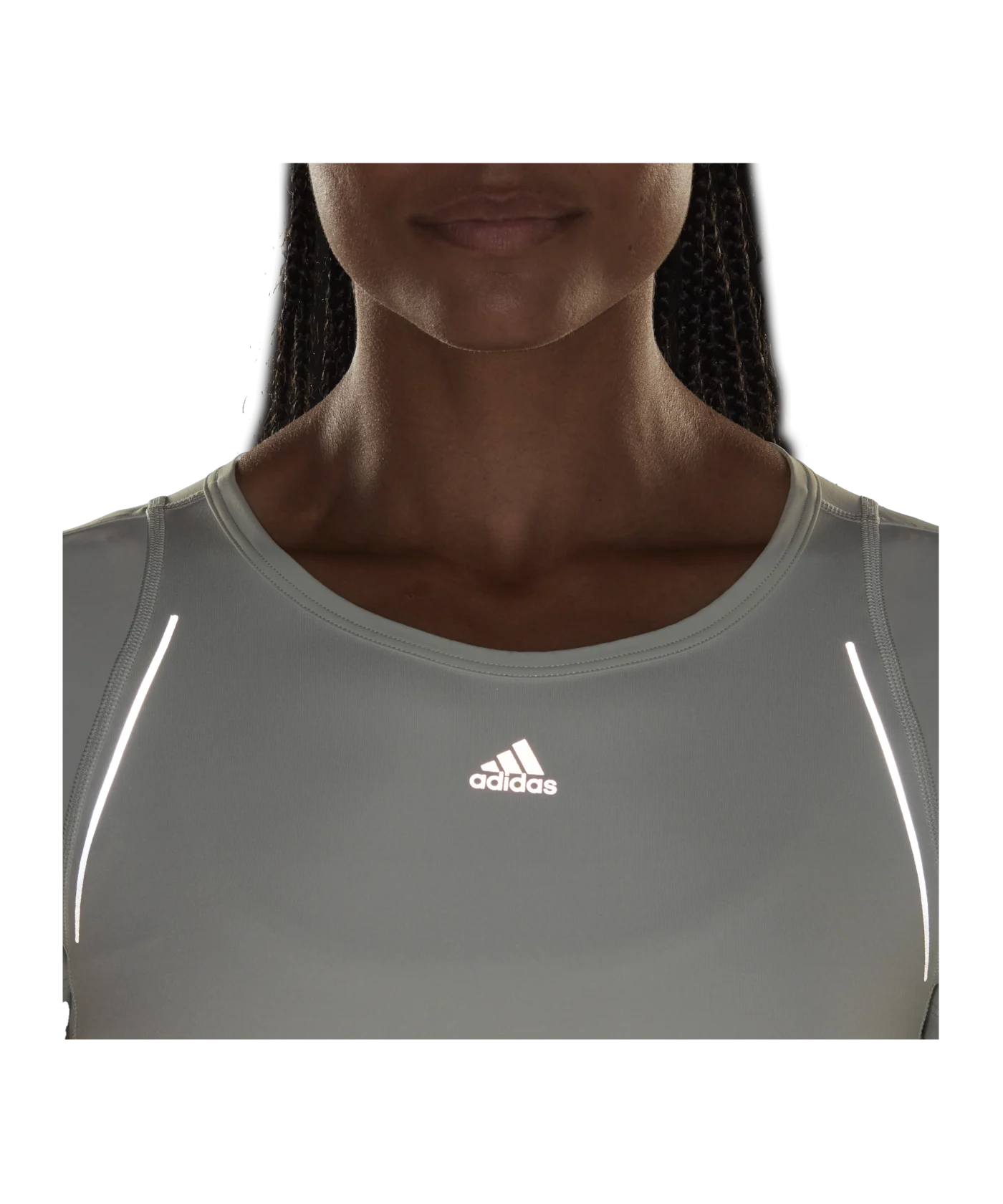 adidas WTR Cropped T-Shirt Damen Grün Grau