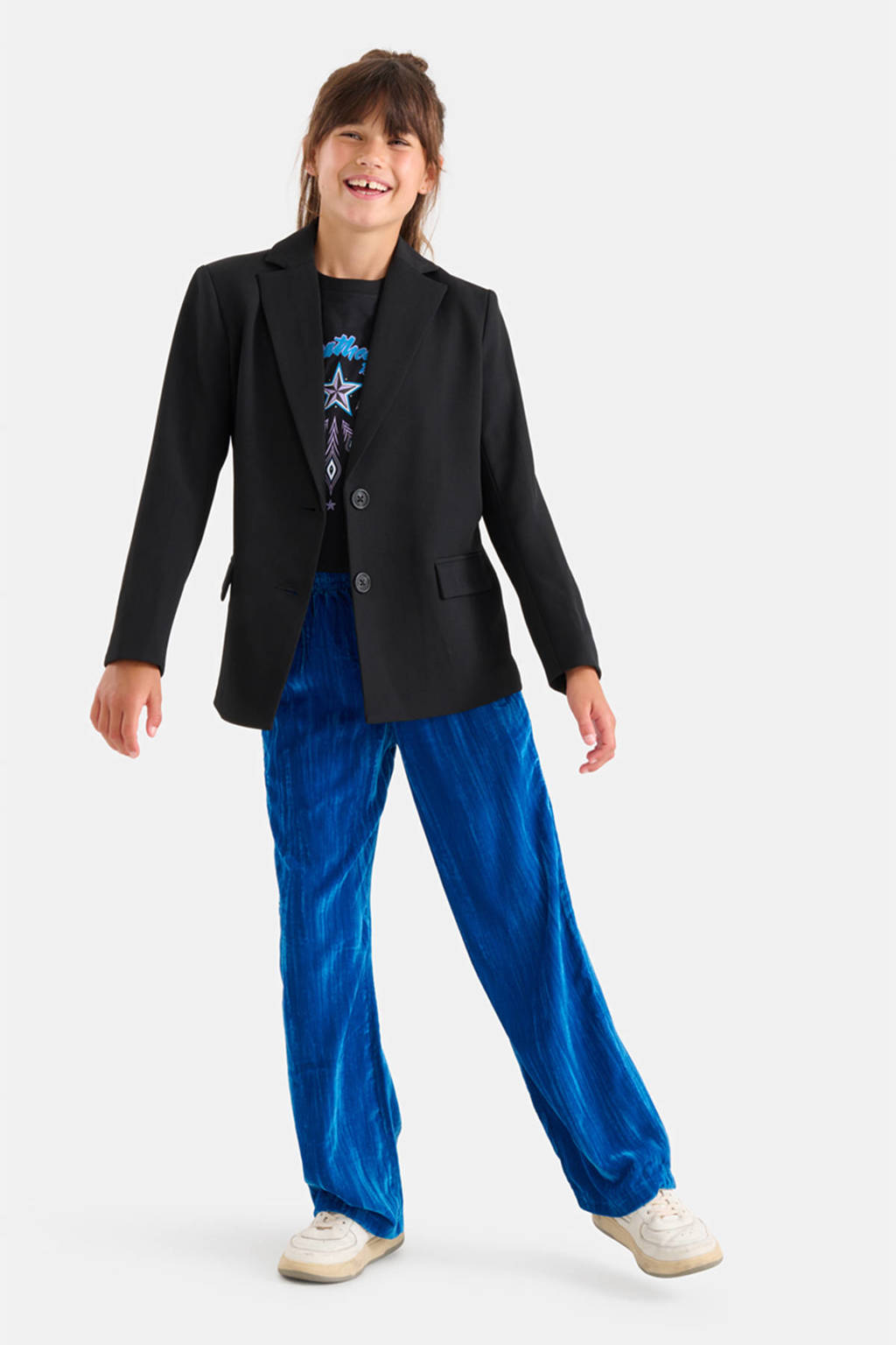 Shoeby blazer Solid zwart