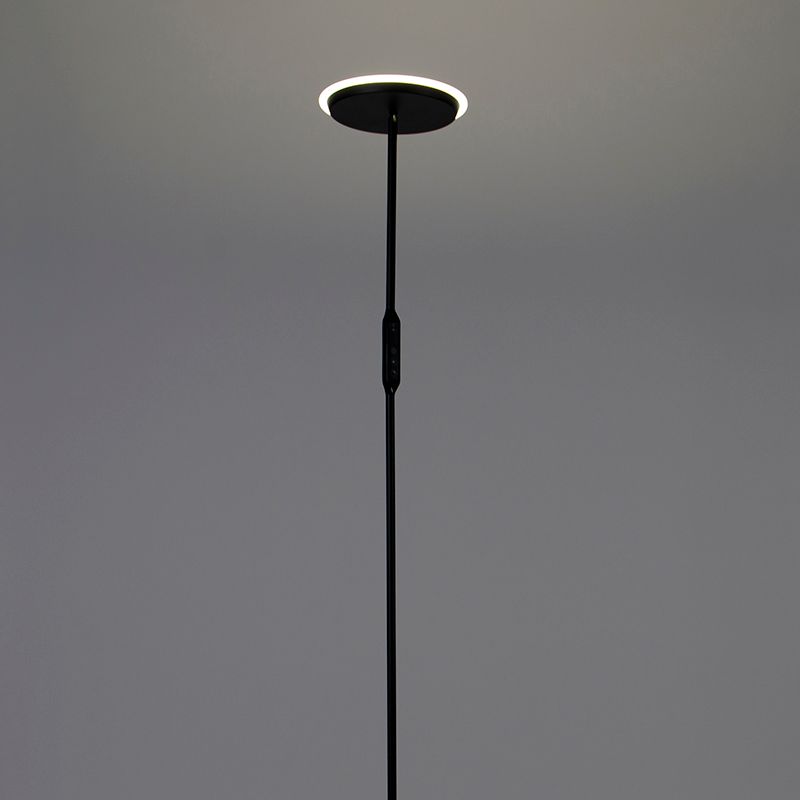 Vloerlamp zwart incl. LED met afstandsbediening - Bumu