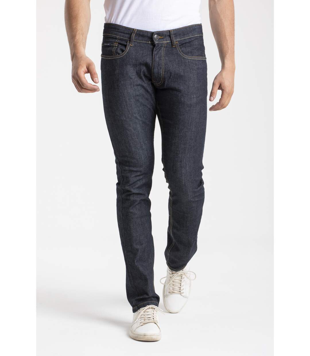 Jeans stretch Fibreflex® RL80 coupe droite ajustée brut BLEU
