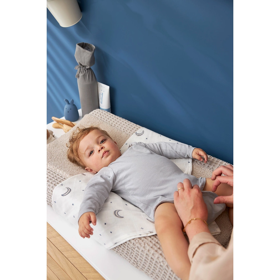 MEYCO Mullwindeln 3er Pack Moon - Indigo - 70 x 70 cm