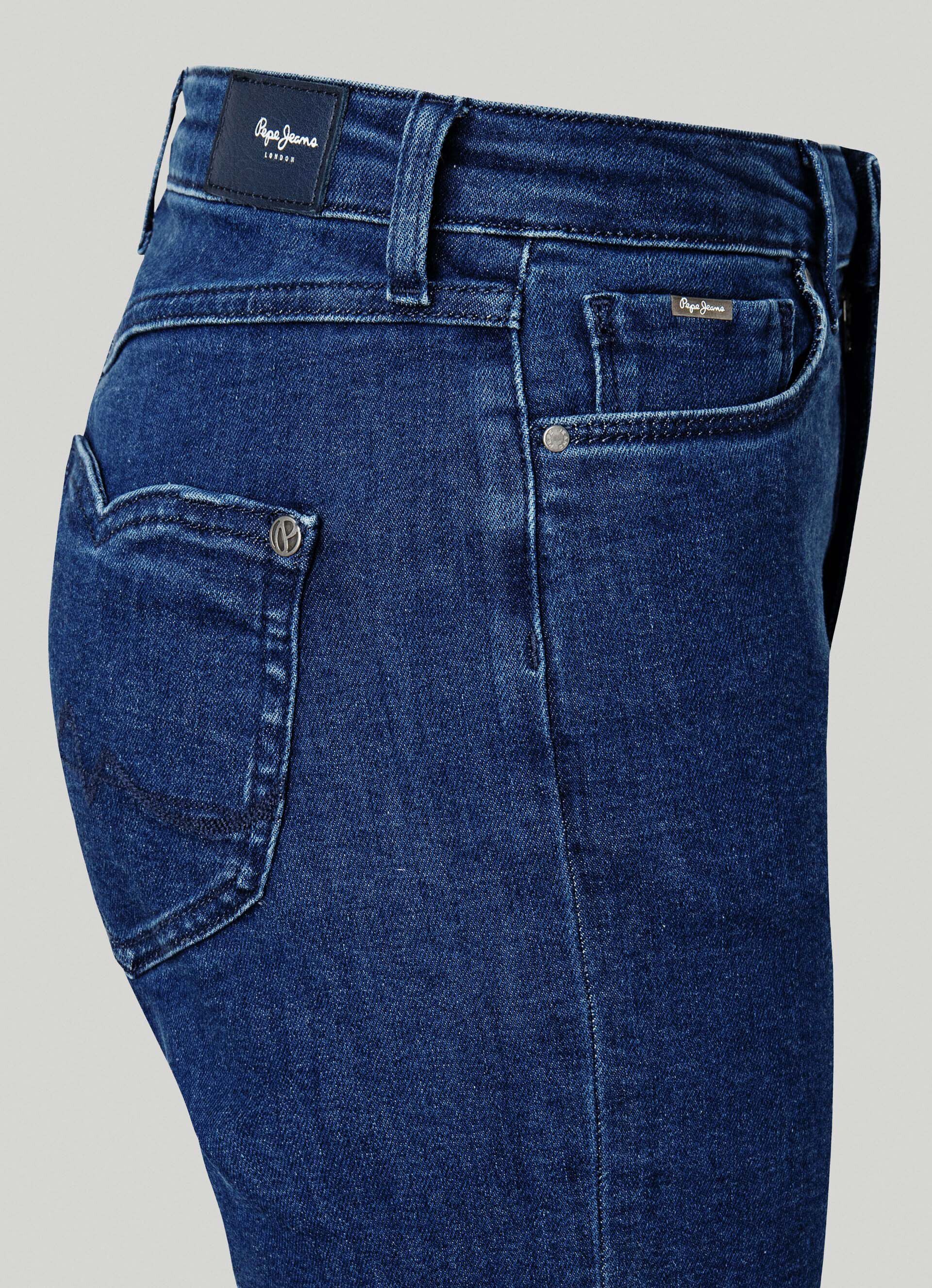 Calça jeans Willa Fit Flare de cintura alta - jeans