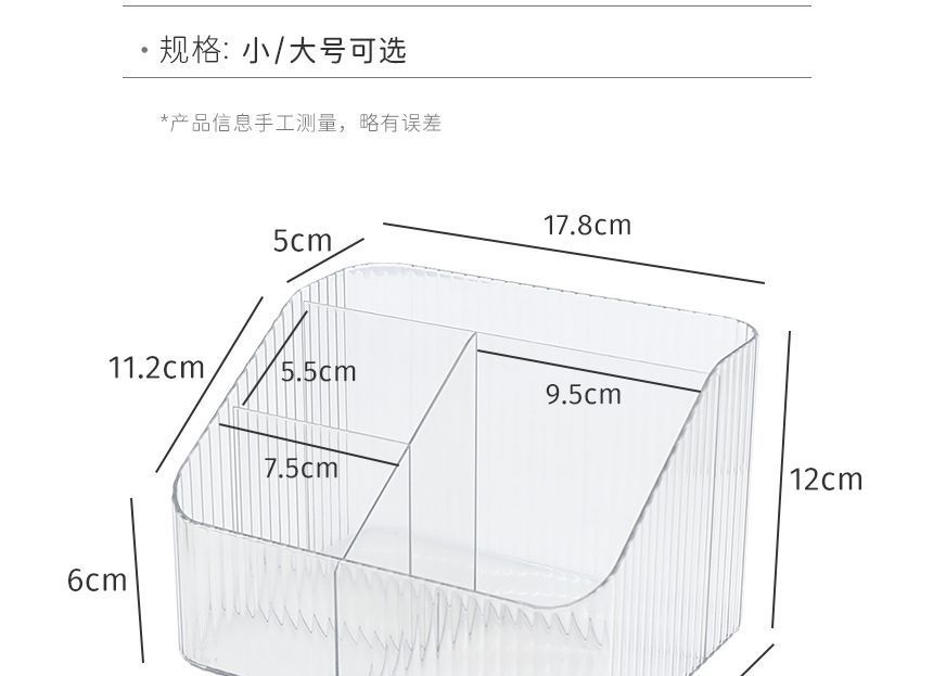 Hekki - Transparante plastic bureau-organizer