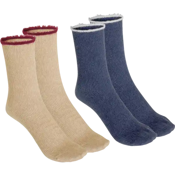 Socke Feather Yarn Doppelpack blau / beige Gr. 39 / 42