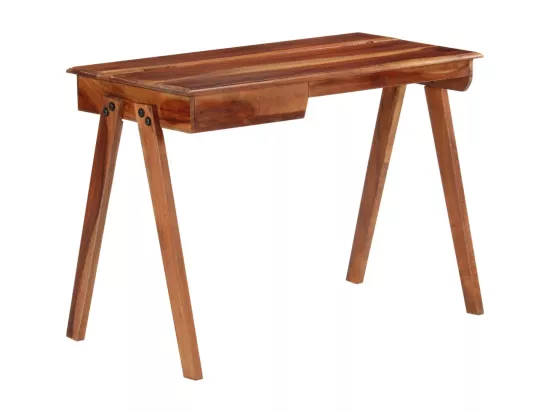 Bureau avec tiroir 110x50x77 cm bois d'acacia massif