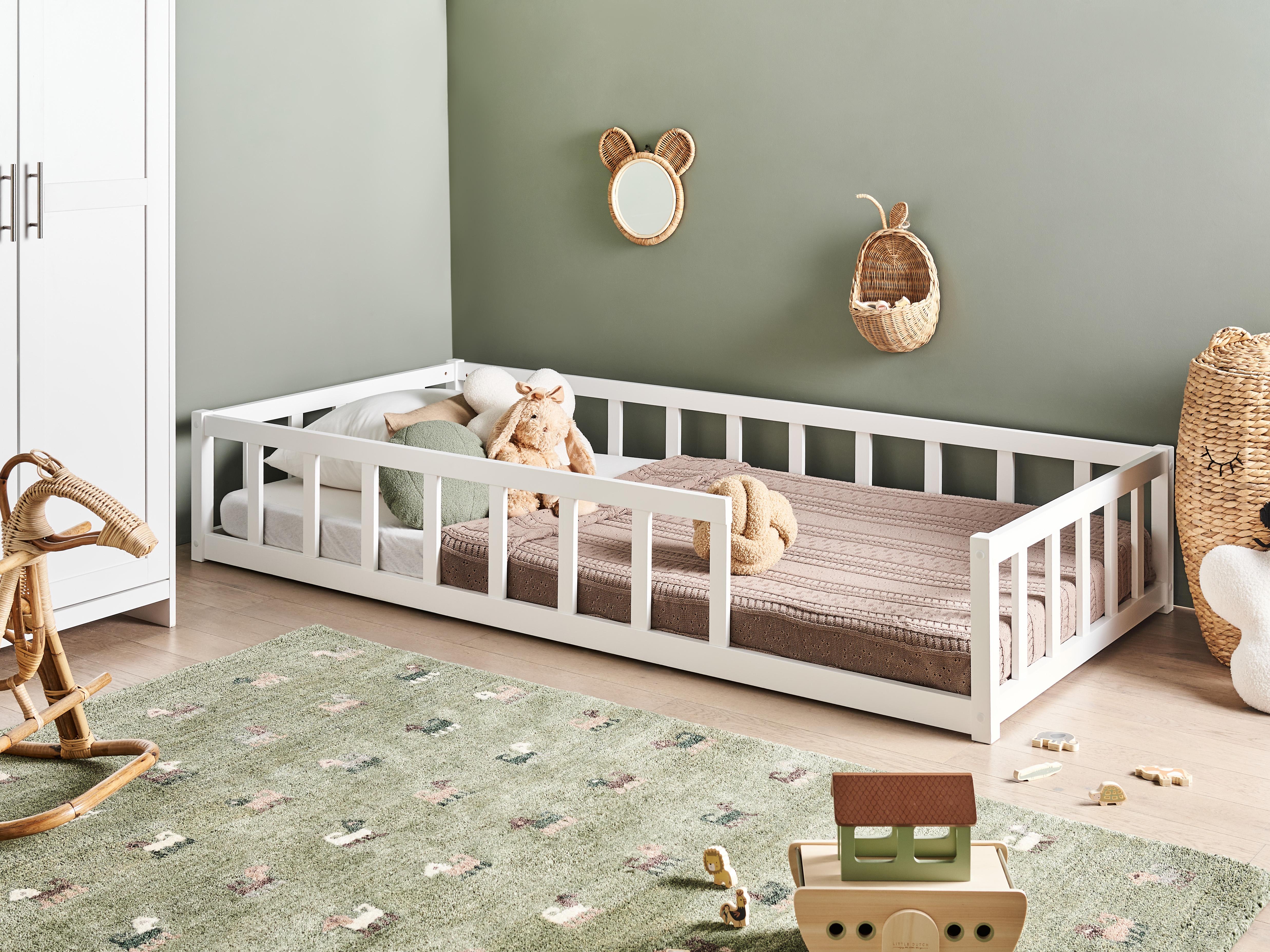 Kinderbed Dennenhout MEYMAC 90 x 200 cm Wit