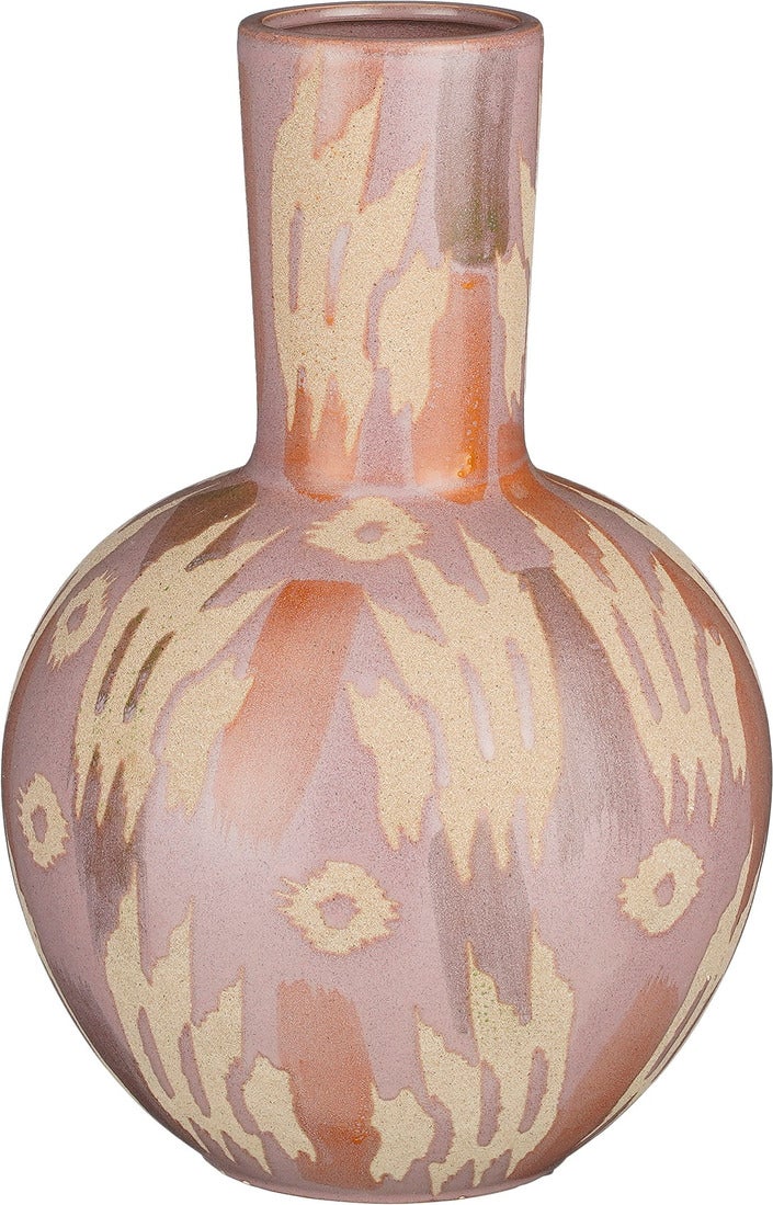 Mica Decorations vaas Javi paars / beige D 42 H 27,5 cm