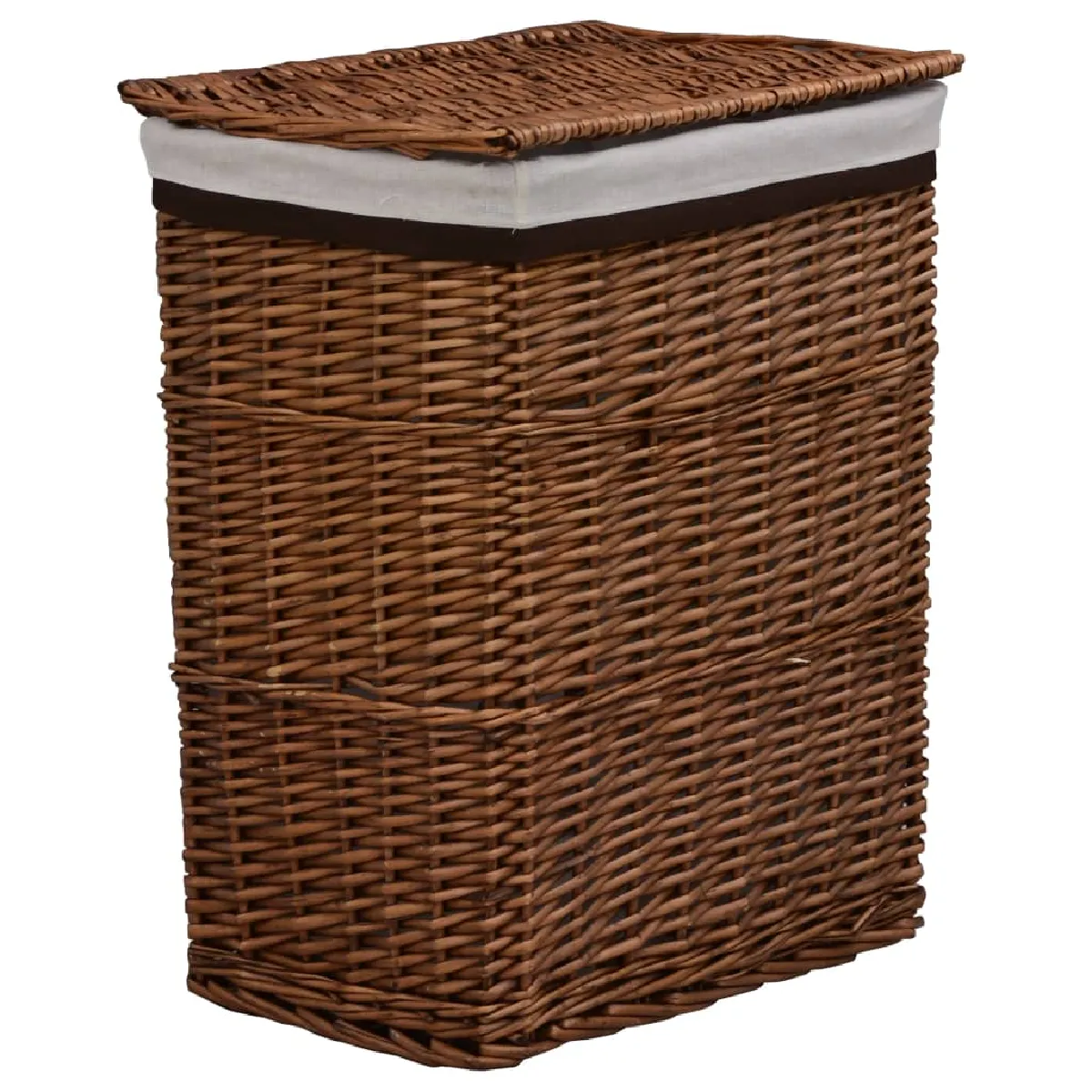 VidaXL Panier à linge Saule Marron