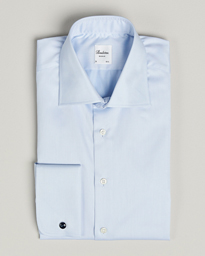 Stenströms Regular Fit Cotton Twill Double Cuff Shirt White