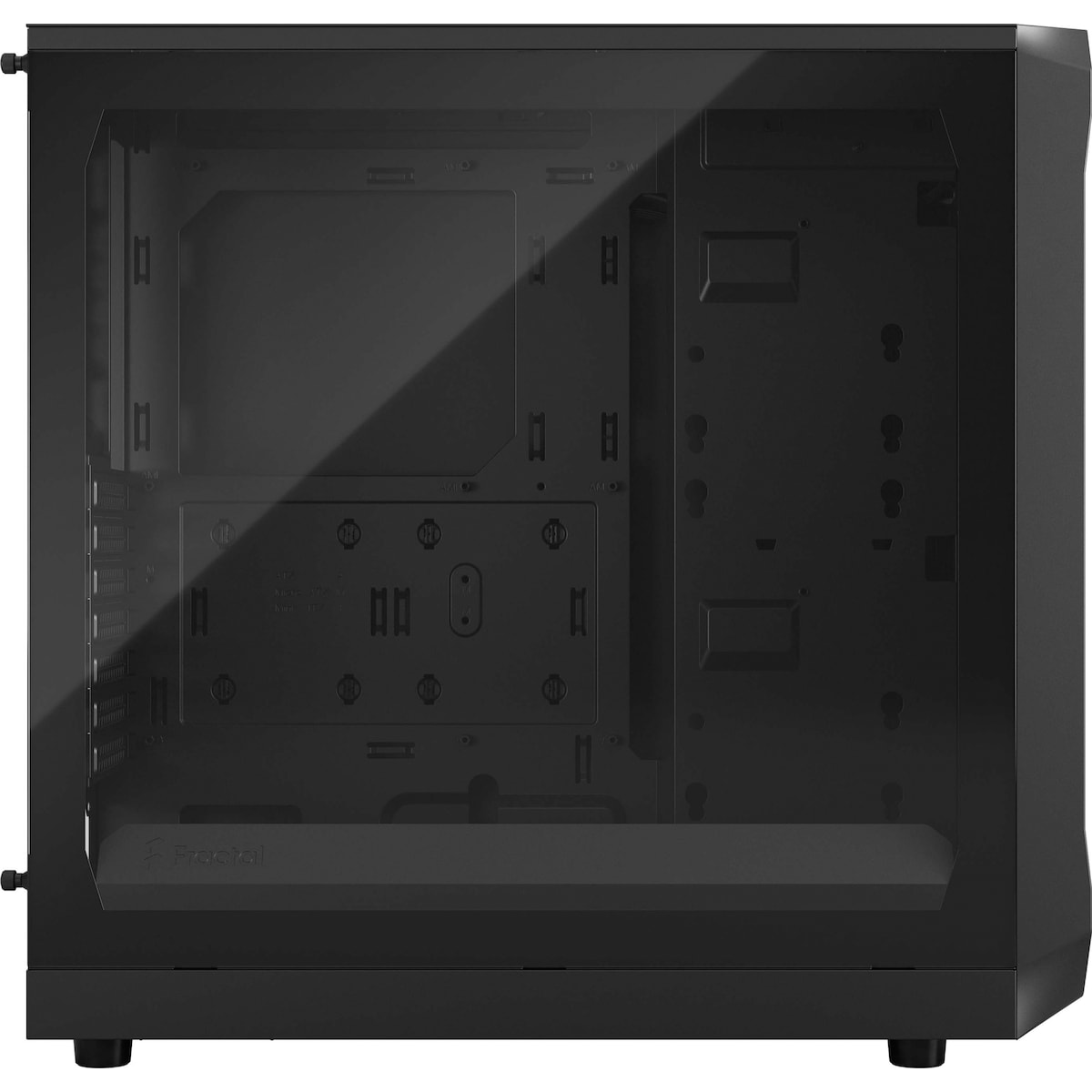 Fractal Focus 2 Black TG Clear Tint PC kabinett