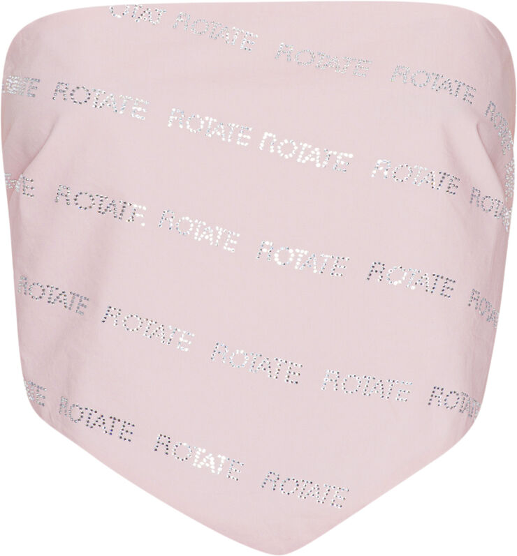 ROTATE Birger Christensen Crystal Poplin Crop Top Ballet slipper