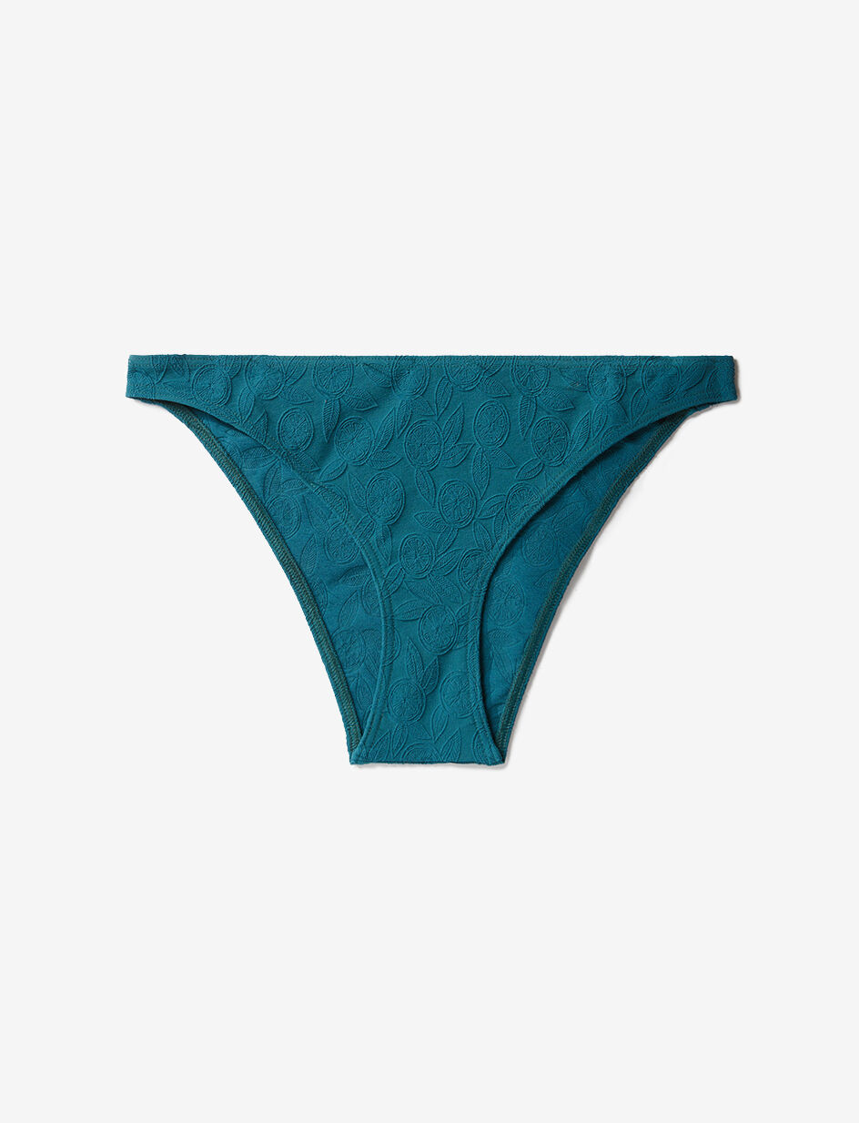 Culotte de bain taille basse - bleu canard