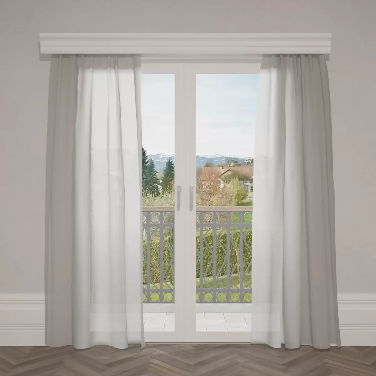 Tagvorhang Etamin Beige