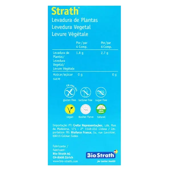 Levedura Vegetal Original A.Vogel Strath, 100 comprimidos