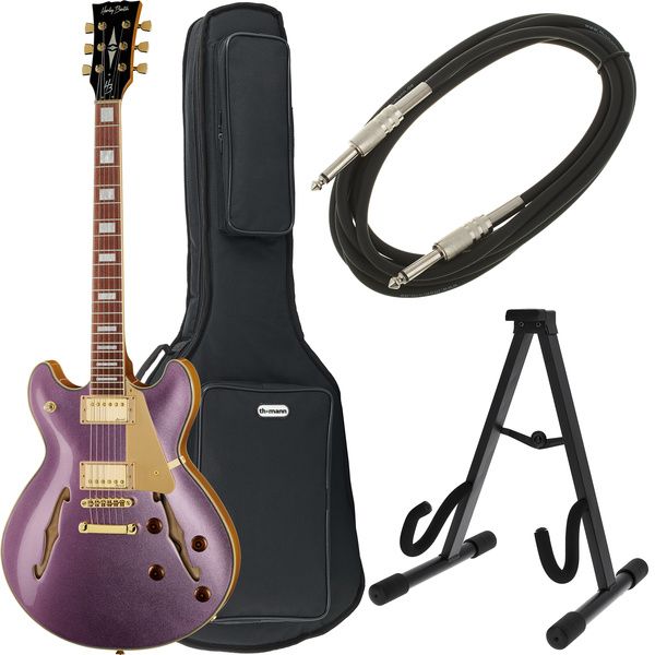Harley Benton HB-35Plus Metallic Plum Bundle